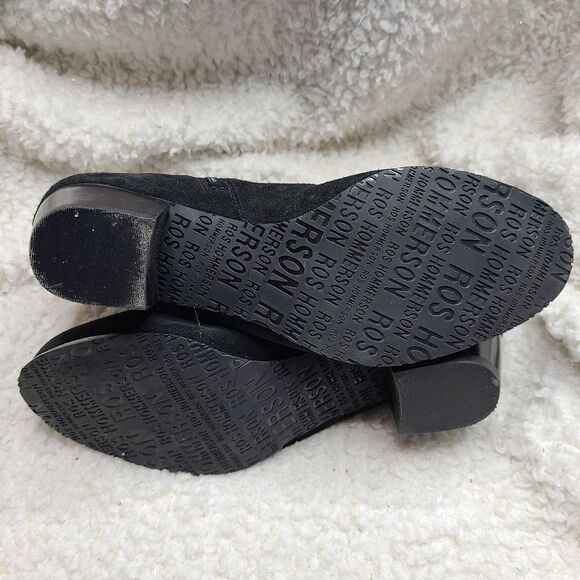 Ros Hommerson Bess Black Leather‎ Ankle Boots size 10.5 - Picture 7 of 9